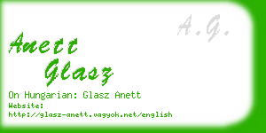 anett glasz business card